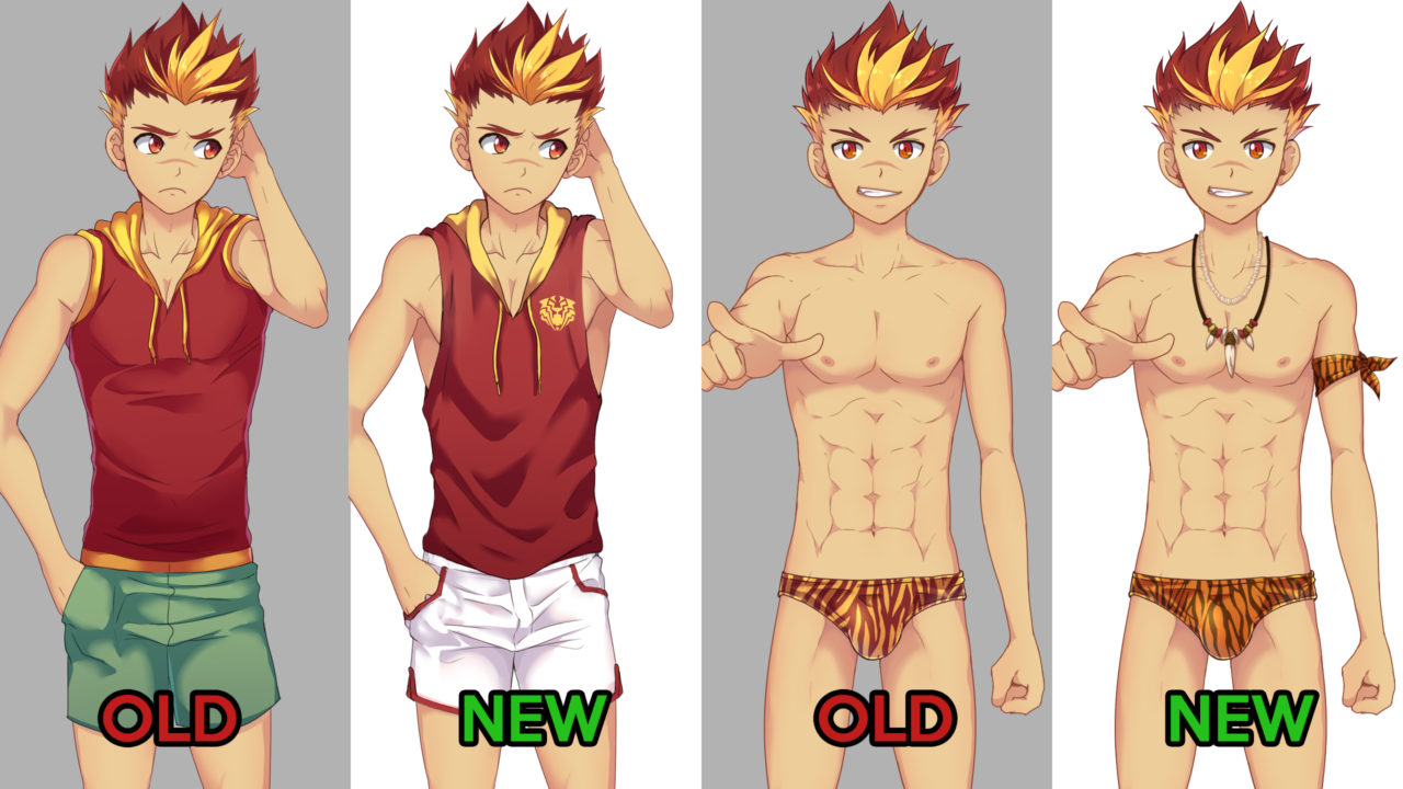 been working hard to give Taiga a new and improved design for his route, ma...