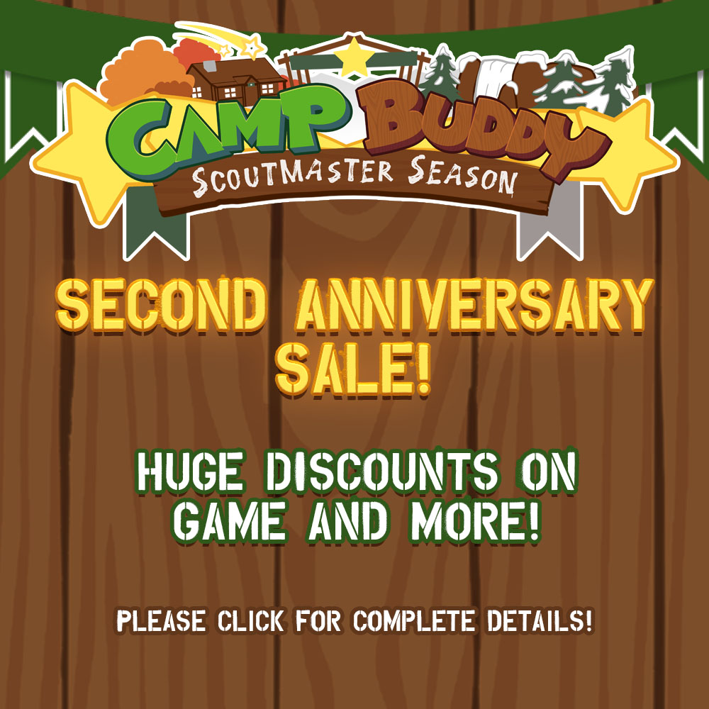 Camp Buddy Scoutmaster Season 2nd Anniversary Sale & Giveaway!